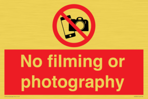 No filming or photography